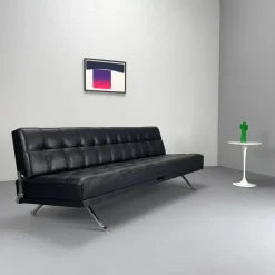 Pamono Constanze Daybed in Black Leather by Johannes Spalt for Wittmann, Vienna, 1960s> Daybeds & Chaises Lounges