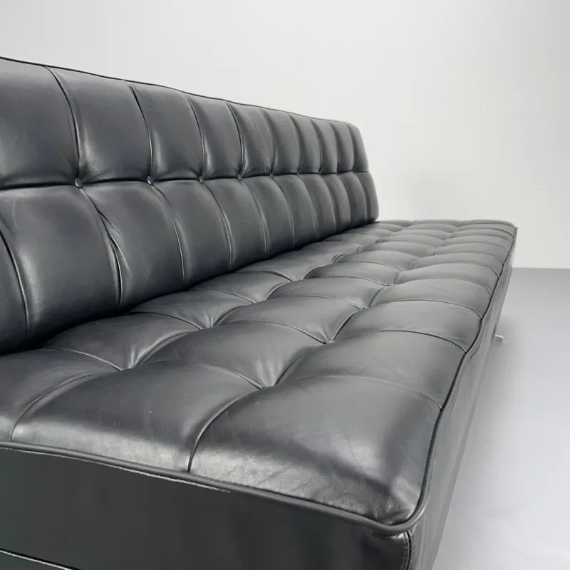 Pamono Constanze Daybed in Black Leather by Johannes Spalt for Wittmann, Vienna, 1960s> Daybeds & Chaises Lounges