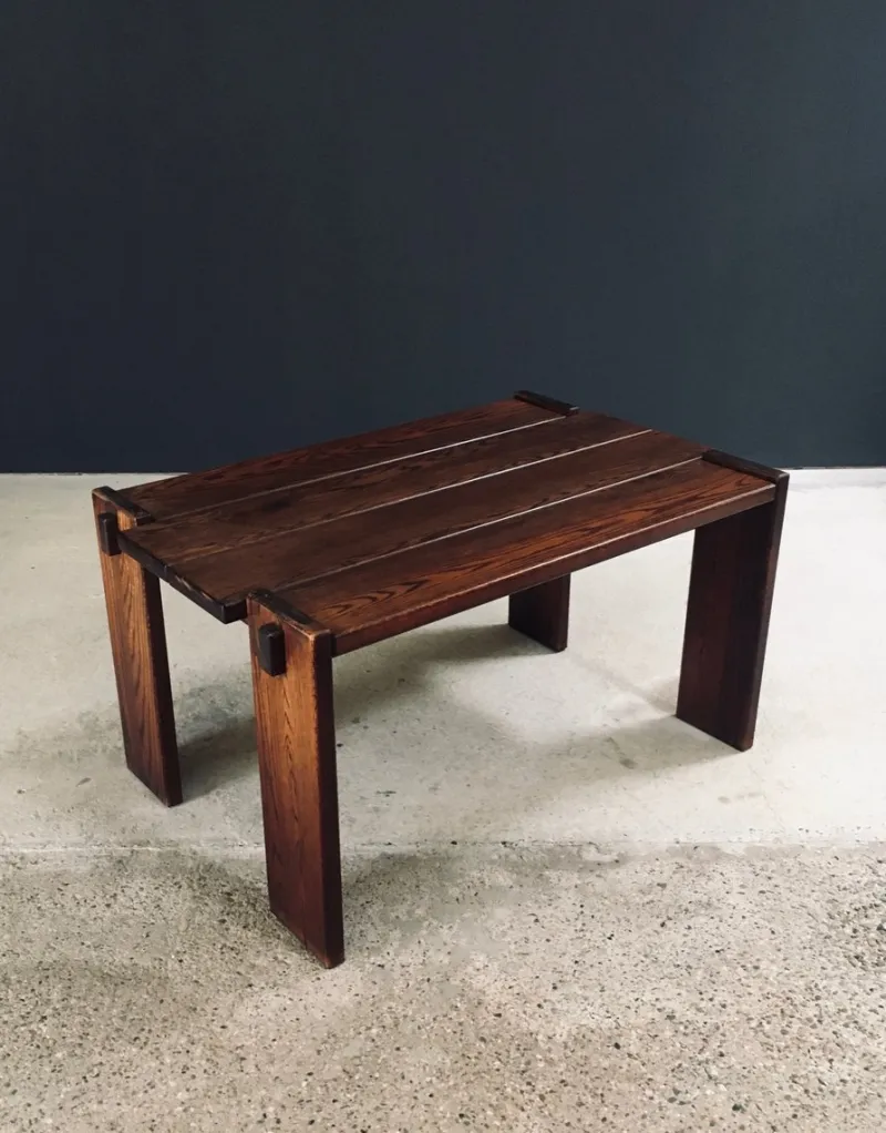 Pamono Constructivist Oak Dining Table, Belgium, 1960s> Dining Tables & Sets