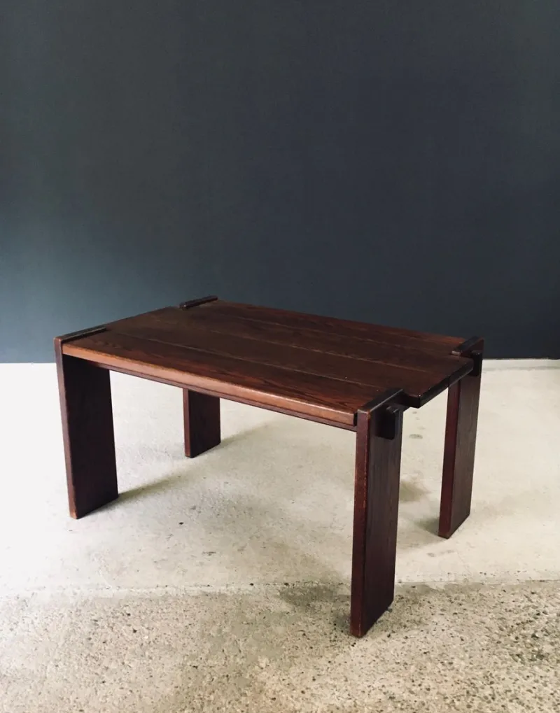 Pamono Constructivist Oak Dining Table, Belgium, 1960s> Dining Tables & Sets
