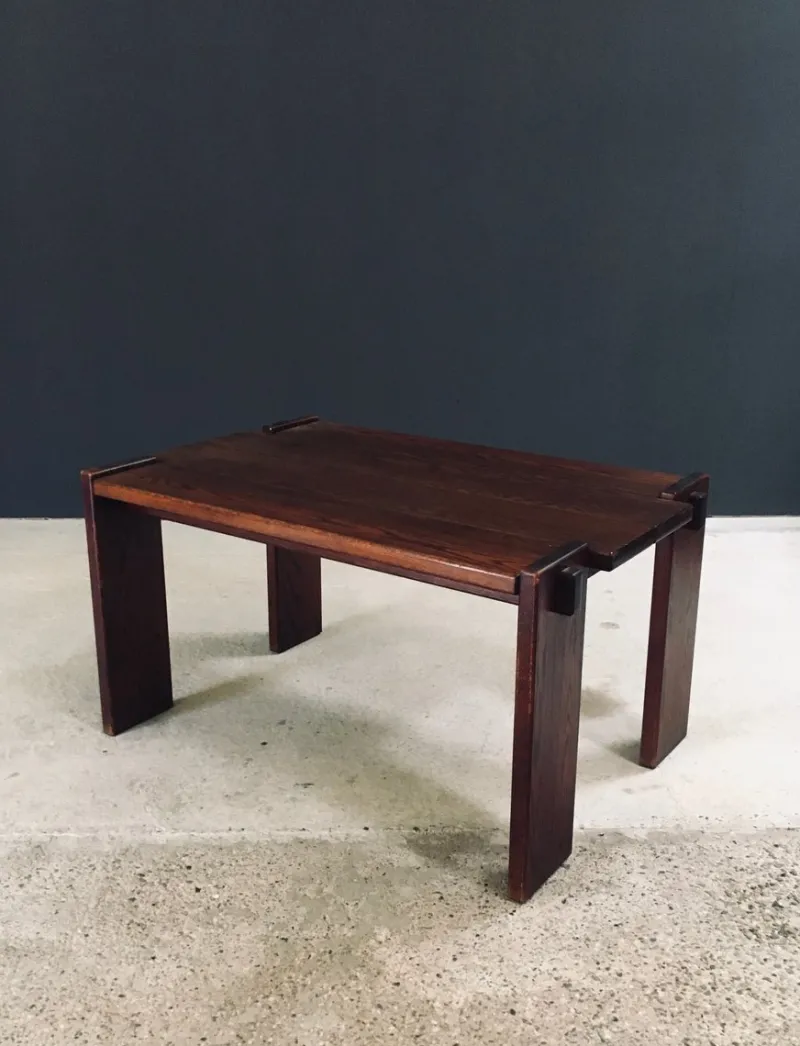 Pamono Constructivist Oak Dining Table, Belgium, 1960s> Dining Tables & Sets