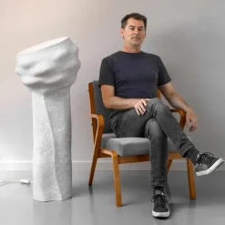 Pamono Contemporary Concrete Accent Floor Lamp by Donatas><noscript><img width=