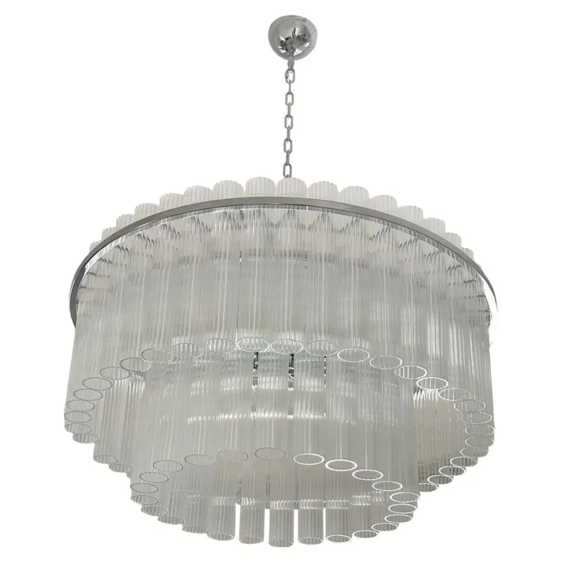 Pamono Contempory Striped Cylinders Chandelier by Simoeng> Ceiling Lights