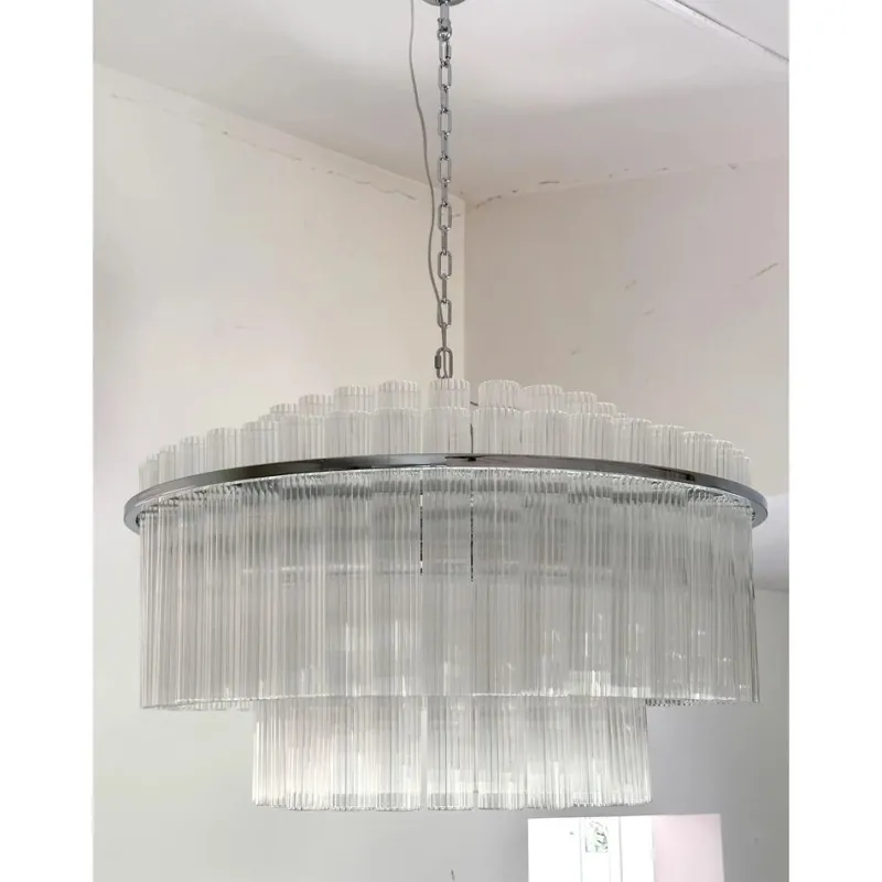 Pamono Contempory Striped Cylinders Chandelier by Simoeng> Ceiling Lights