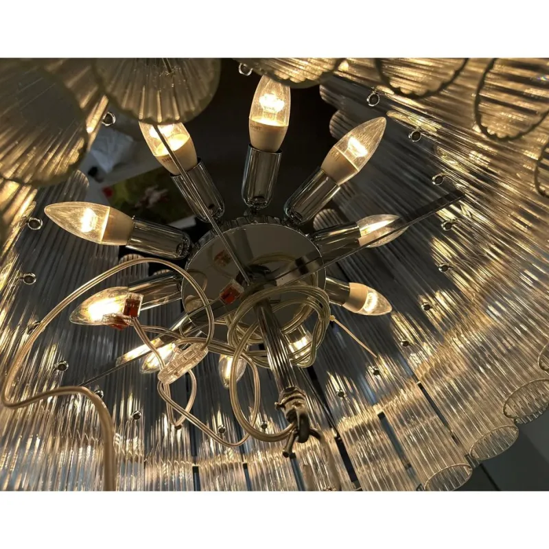 Pamono Contempory Striped Cylinders Chandelier by Simoeng> Ceiling Lights