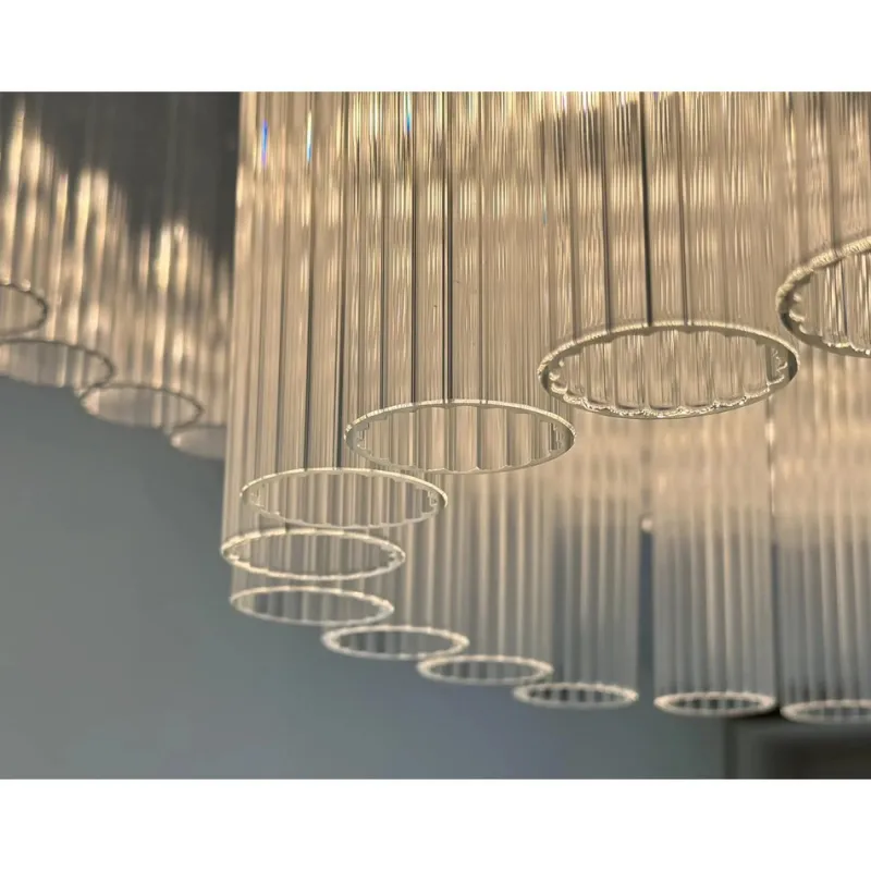 Pamono Contempory Striped Cylinders Chandelier by Simoeng> Ceiling Lights