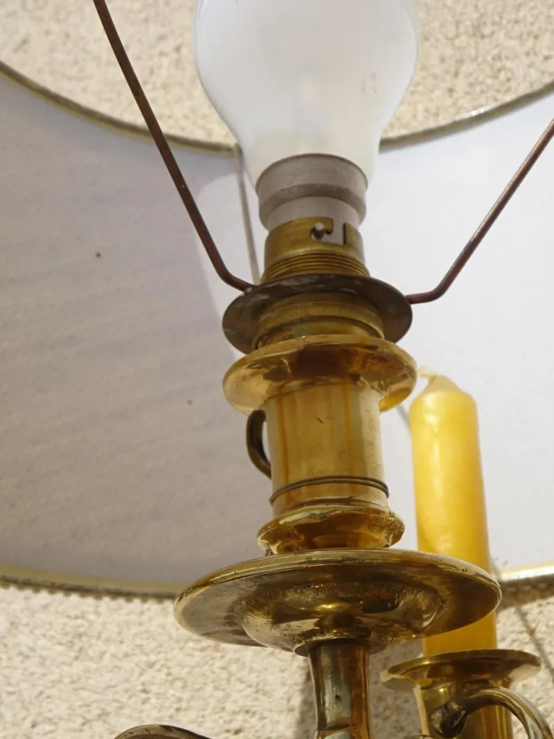 Pamono Copper Bedside Lamps, 1890s, Set of 2> Table Lamps