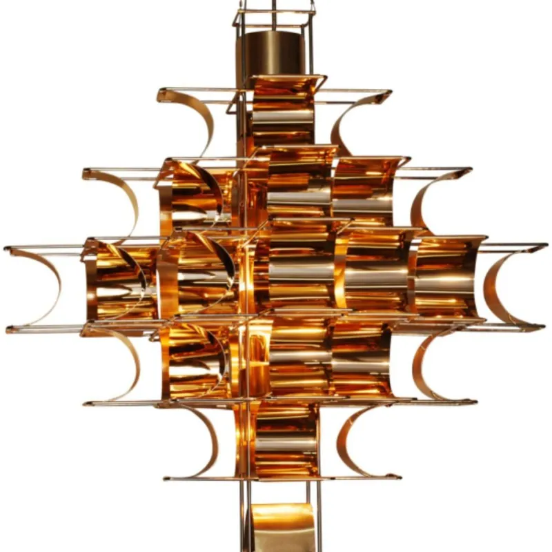 Pamono Copper Cassiope 9 Level Suspension Lamps by Sebastien Sauze, Set of 2> Ceiling Lights