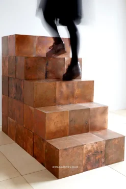 Online Pamono Copper Cubes by Paul Kelley, Set of 10