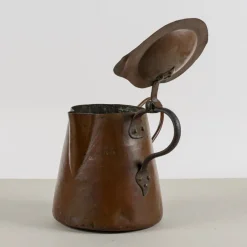 Sale Pamono Copper Jug with Lid and Handles, Early 20th Century