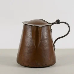 Sale Pamono Copper Jug with Lid and Handles, Early 20th Century