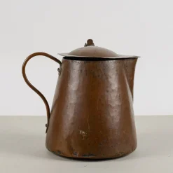 Sale Pamono Copper Jug with Lid and Handles, Early 20th Century
