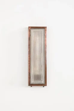 Pamono Copper Pagoda Bulkhead Wall Light from Holophane, 1920s><noscript><img width=