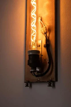 Pamono Copper Pagoda Bulkhead Wall Light from Holophane, 1920s><noscript><img width=