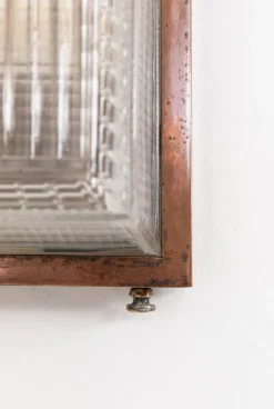 Pamono Copper Pagoda Bulkhead Wall Light from Holophane, 1920s><noscript><img width=