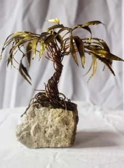 Pamono Copper Palm Tree Sculpture by Daniel d'Haeseleer, 1970s