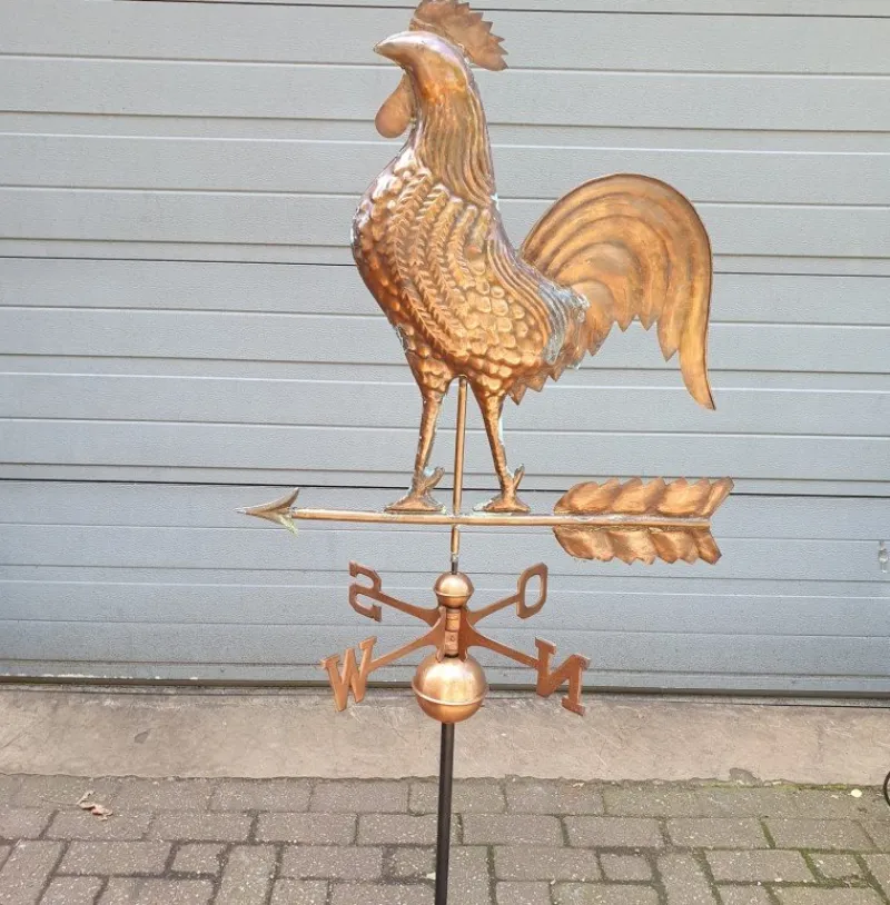 Pamono Copper Weather Vane with Rooster Wind Ornament> Garden Accessories