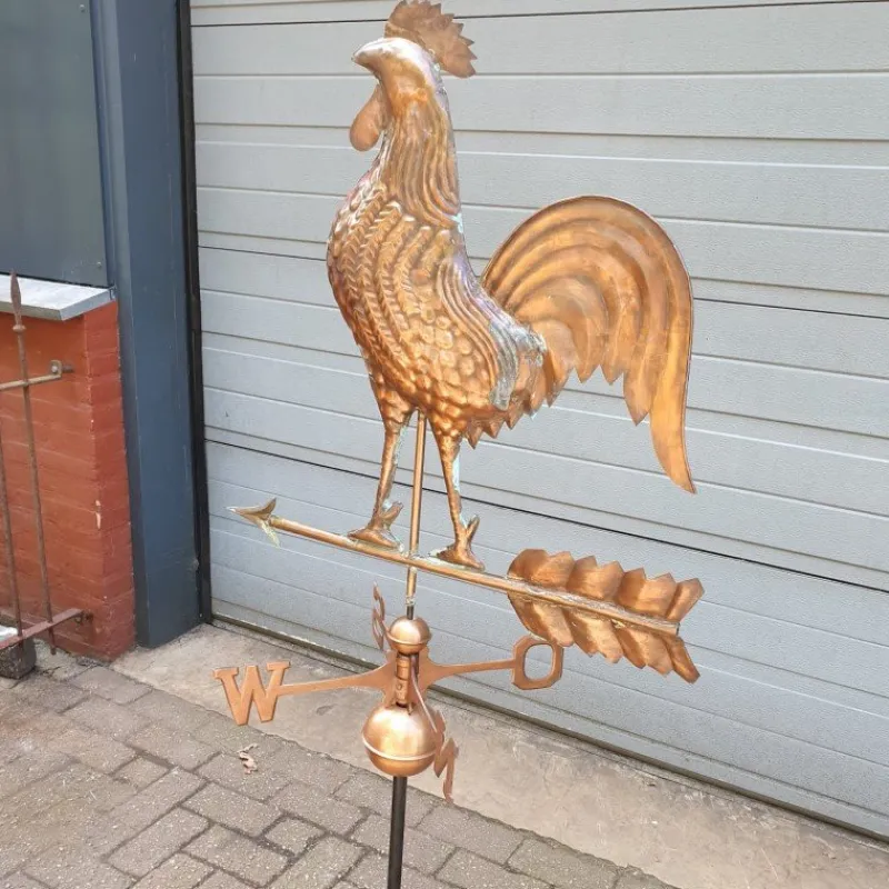 Pamono Copper Weather Vane with Rooster Wind Ornament> Garden Accessories