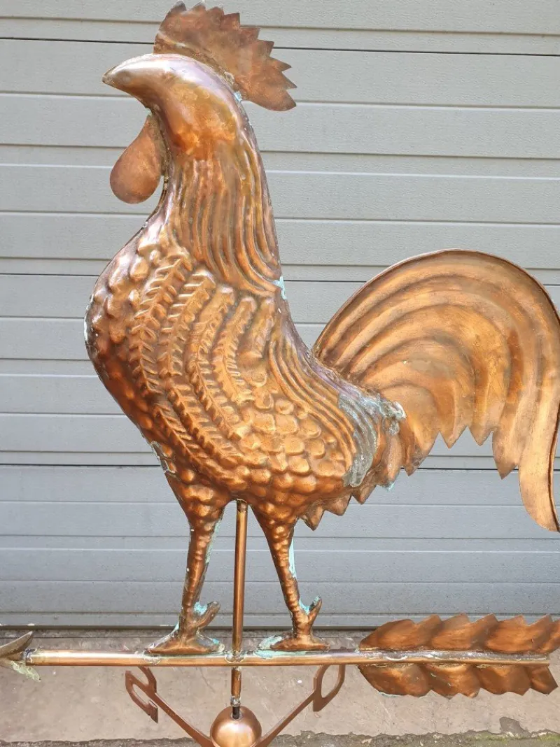 Pamono Copper Weather Vane with Rooster Wind Ornament> Garden Accessories