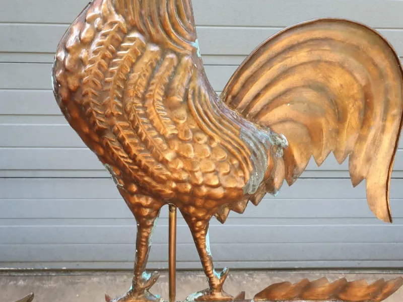 Pamono Copper Weather Vane with Rooster Wind Ornament> Garden Accessories