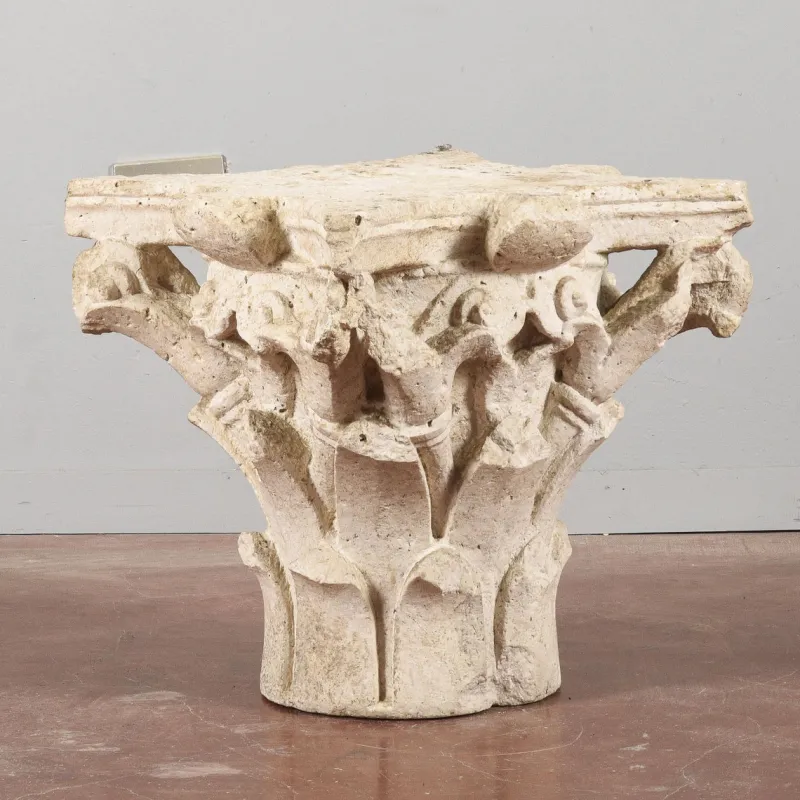 New Pamono Corinthian Style White Stone Capital