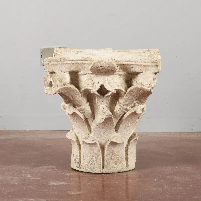 New Pamono Corinthian Style White Stone Capital