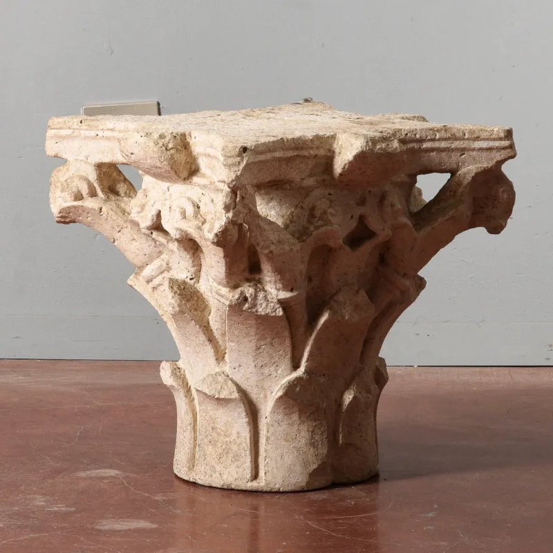New Pamono Corinthian Style White Stone Capital