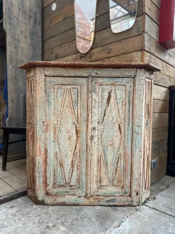 Best Pamono Corner Cupboard, Early 20th Century
