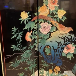 Pamono Coromandel Black Lacquered 4-Panel Screen><noscript><img width=