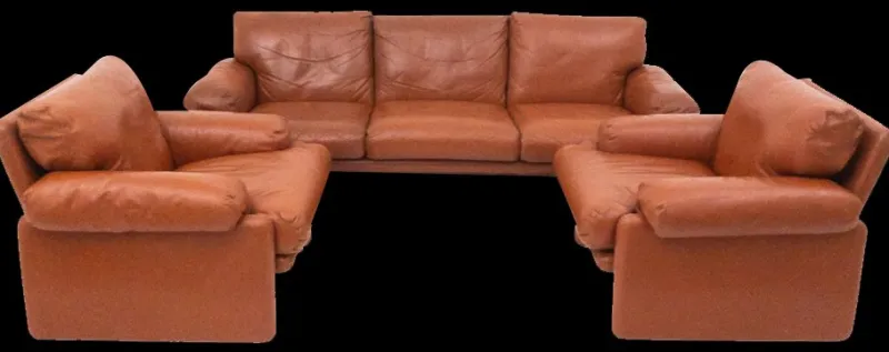 Pamono Coronado Living Room Set by Tobia Scarpa for B&b Italia, 1960s, Set of 3> Living Room Sets
