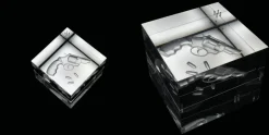 New Pamono Cosa Nostra Light Sculpture in Acrylic Glass and Leather by Barberini & Gunnell