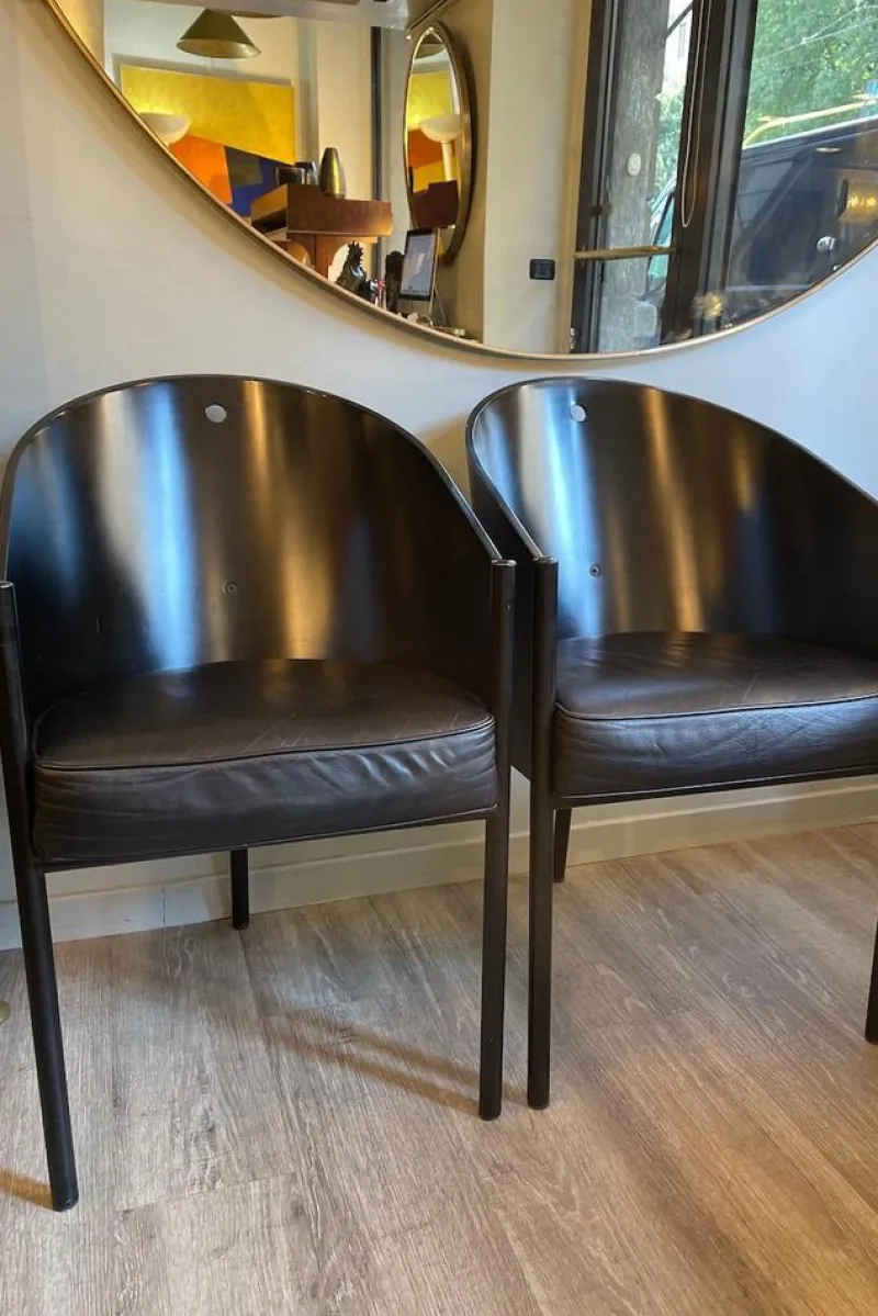 Pamono Costes Armchairs attributed to Philippe Starck for Driade Aleph, 1984, Set of 2> Side Chairs & Dining Chairs