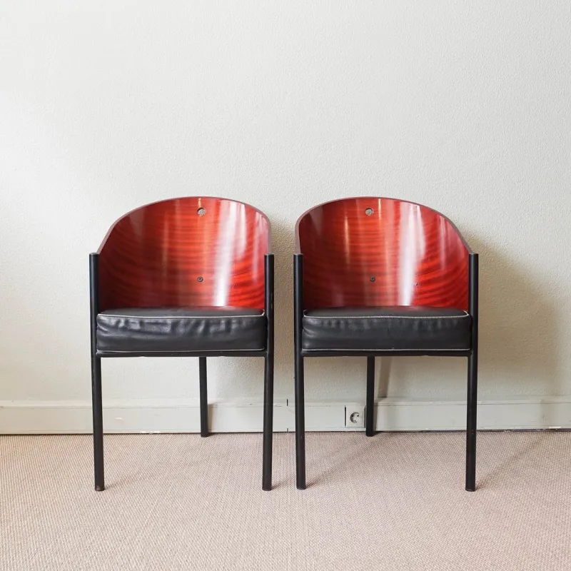 Pamono Costes Chairs by Philippe Starck for Driade, 1980s, Set of 6