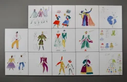 Online Pamono Costumes Ceramic Tiles by Giò Ponti for Bardelli Ceramica, 1980, Set of 14