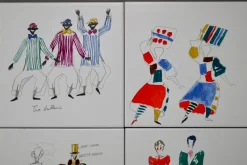 Online Pamono Costumes Ceramic Tiles by Giò Ponti for Bardelli Ceramica, 1980, Set of 14