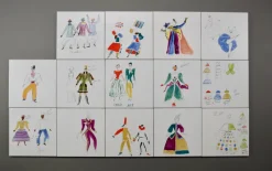 Online Pamono Costumes Ceramic Tiles by Giò Ponti for Bardelli Ceramica, 1980, Set of 14