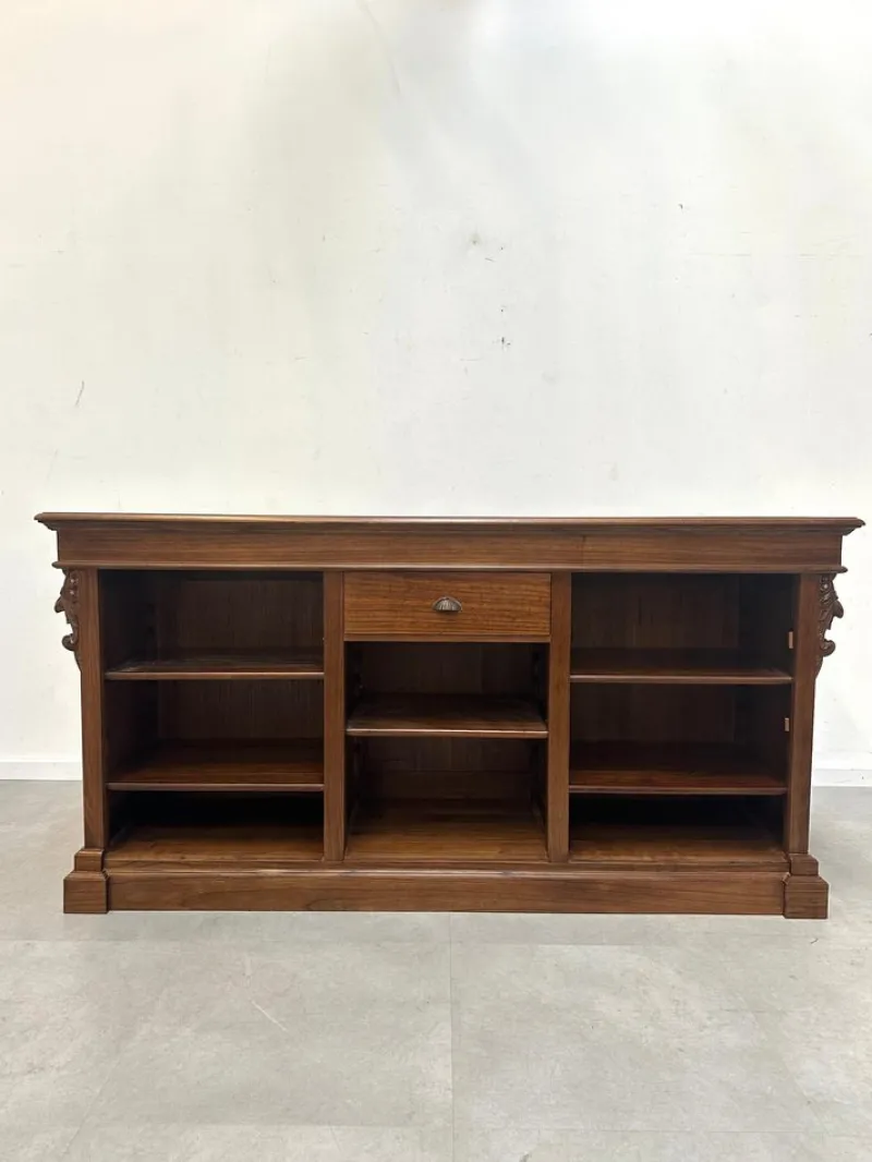 Pamono Counter in Elm Wood with Carved Details> Sideboards & Buffets