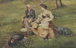 Hot Pamono Country Landscape, French School, Italian Oil on Canvas Painting