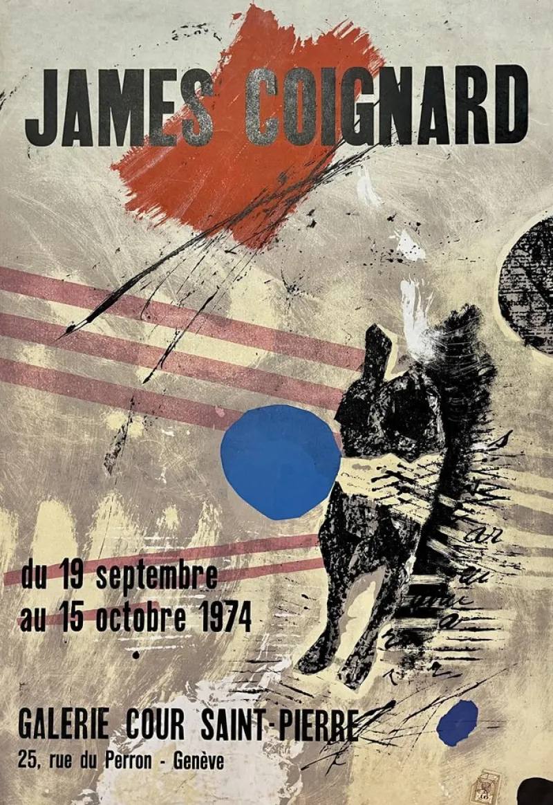 Outlet Pamono Cour Saint-Pierre Gallery Poster after James Coignard, 1974