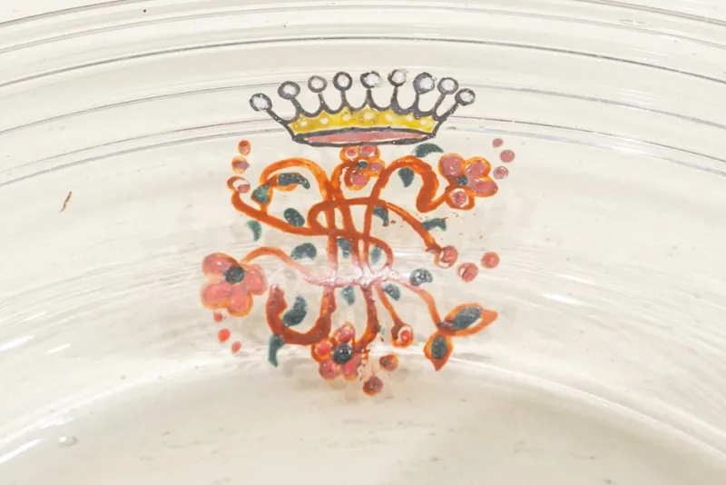 Outlet Pamono Craft Blown Glass Dish, Spain
