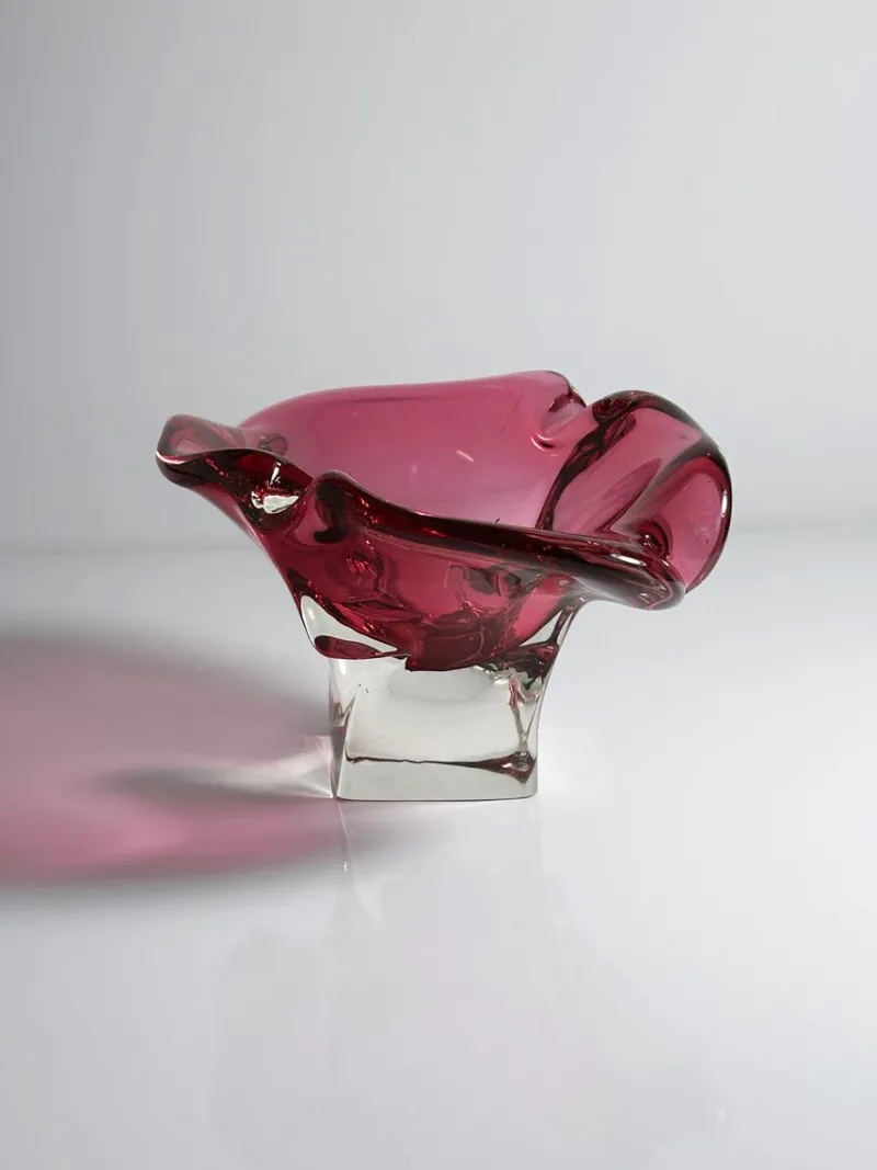 Best Pamono Cranberry Red Vide Poche by Josef Hospodka for Chribska, 1970s