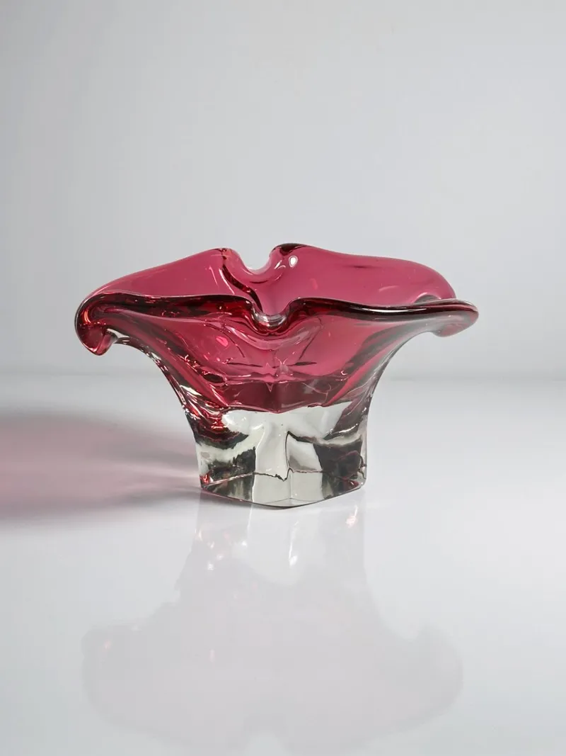 Best Pamono Cranberry Red Vide Poche by Josef Hospodka for Chribska, 1970s