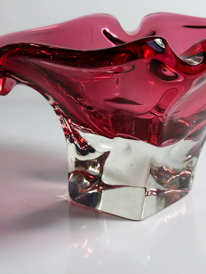 Best Pamono Cranberry Red Vide Poche by Josef Hospodka for Chribska, 1970s