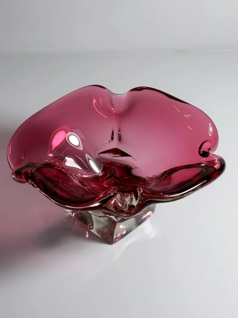 Best Pamono Cranberry Red Vide Poche by Josef Hospodka for Chribska, 1970s
