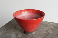 Pamono Craquelé Glazed Sang De Boeuf Bowl, 1930s><noscript><img width=