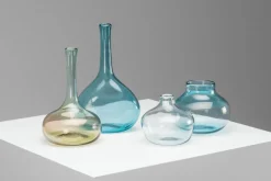 Pamono Crazy Bottles Vases by Claude and Florence Morin, Dieulefit, France, 1970s, Set of 4><noscript><img width=