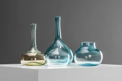 Pamono Crazy Bottles Vases by Claude and Florence Morin, Dieulefit, France, 1970s, Set of 4><noscript><img width=