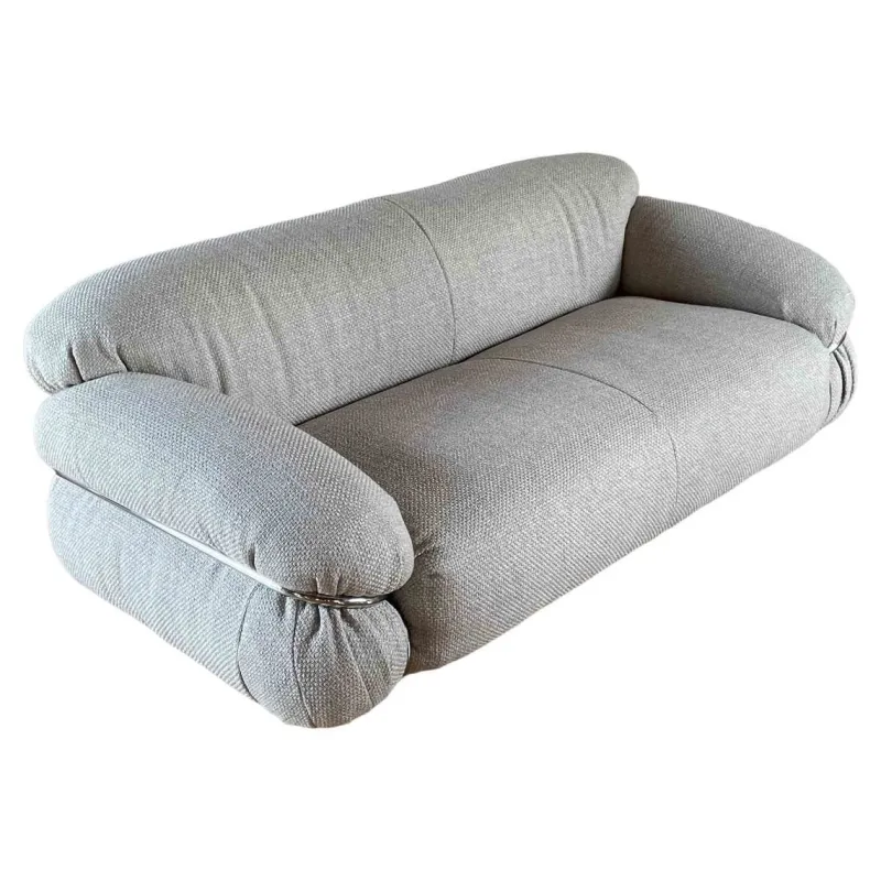 Pamono Cream Bouclé Sesann 2-Seat Sofa by Gianfranco Frattini for Cassina, 1973> Couches & Sofas
