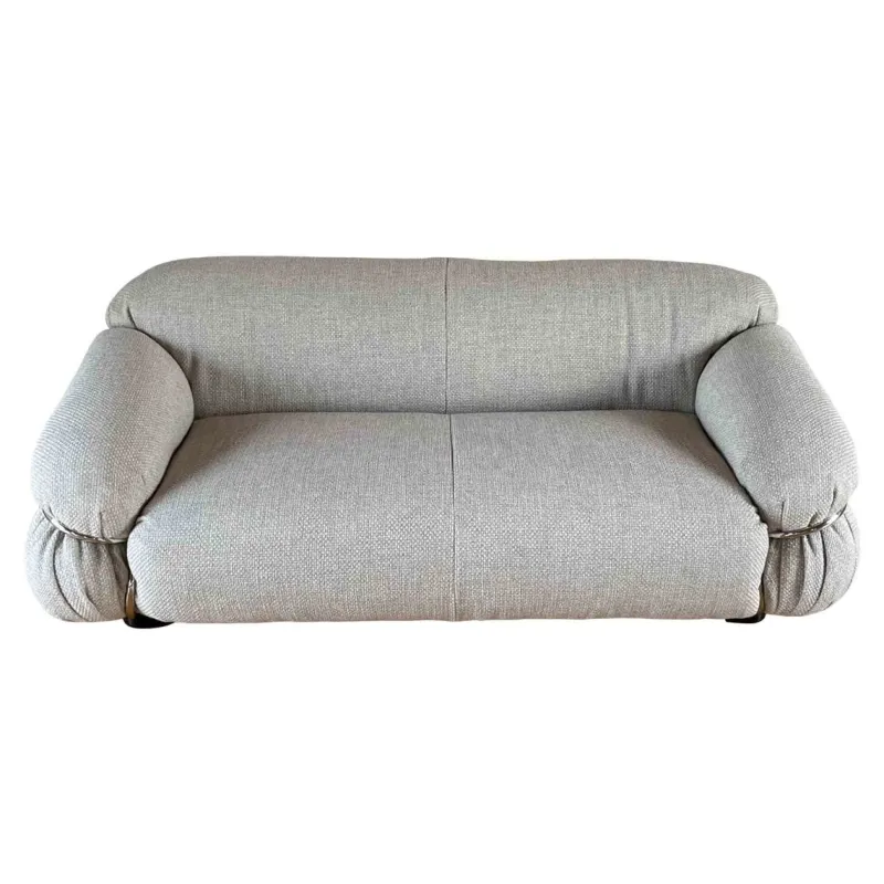 Pamono Cream Bouclé Sesann 2-Seat Sofa by Gianfranco Frattini for Cassina, 1973> Couches & Sofas