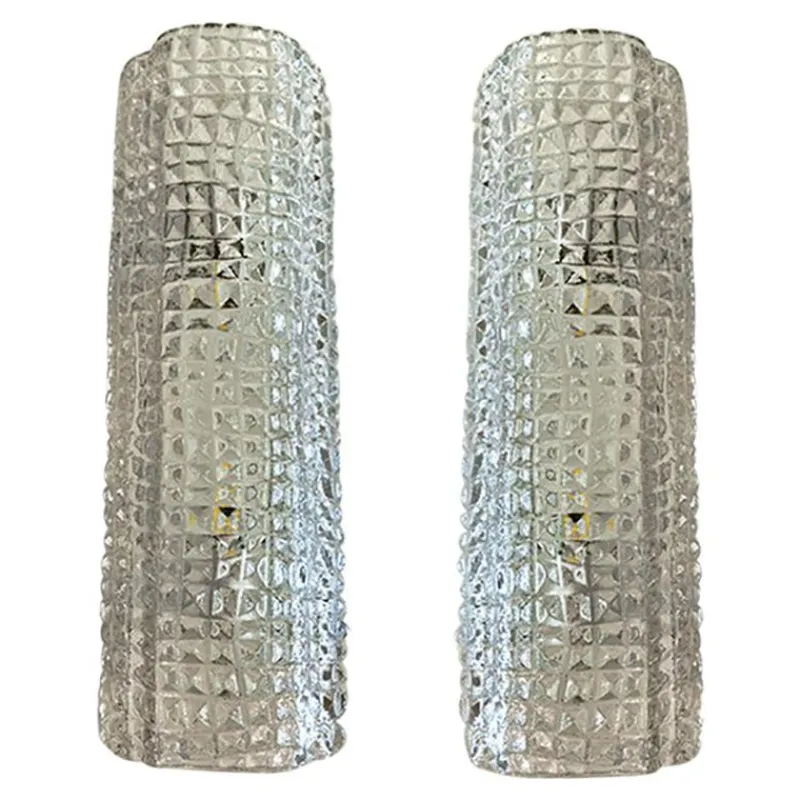 Pamono Crocodile Transparent Murano Glass Wall Sconces by Simoeng, Set of 2> Wall Lights & Sconces